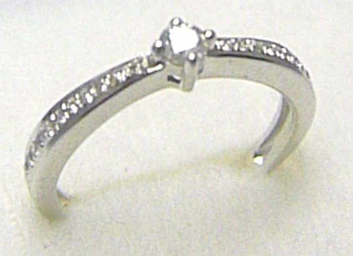 Klenoty Budín Luxusní mohutný zásnubní prsten s pravými diamanty (22x0,09ct a 1x0,08ct) 3860732