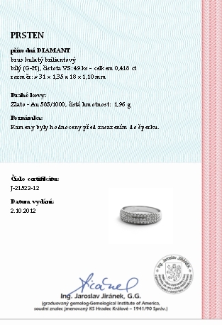 Luxusní diamantový zlatý mohutný prsten 585/1,96 gr J-21522-12