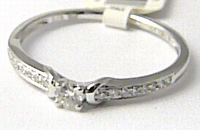 Klenoty Budín Zásnubní zlatý diamantový prsten posetý diamanty 17ks vel.53 3860836.0.53.99