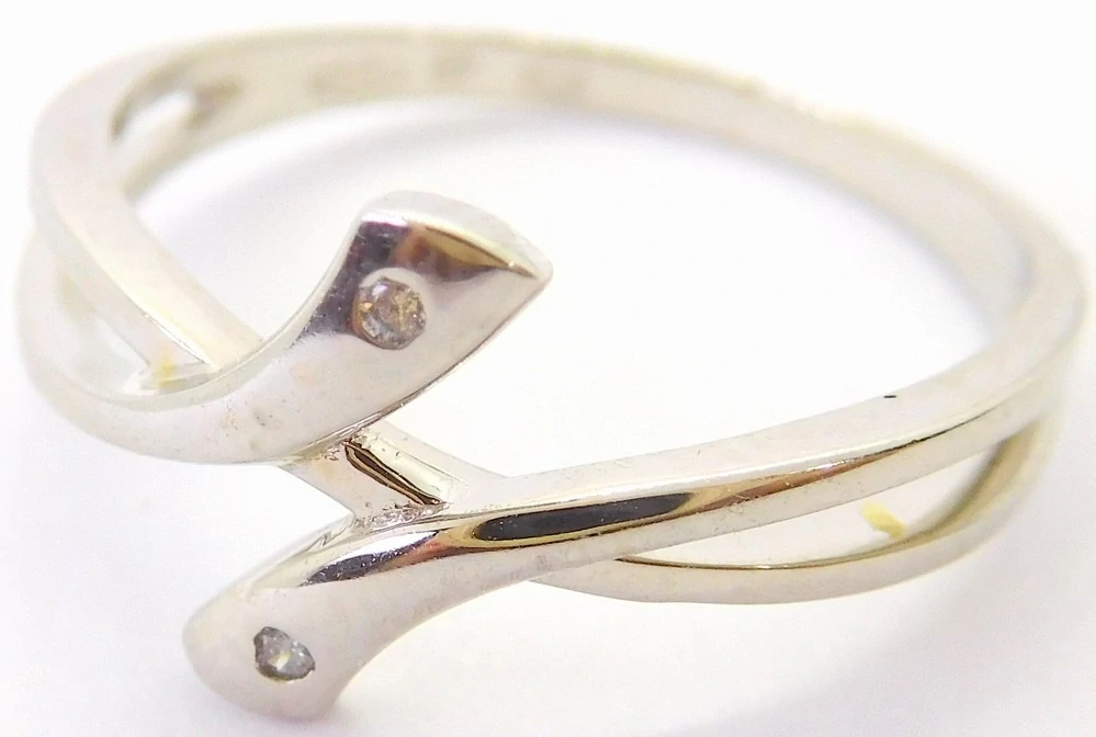Klenoty Budín Dámský diamantový prsten z bílého zlata s diamanty vel. 54 0,016CT 585/1,92gr B0129 SKLADEM