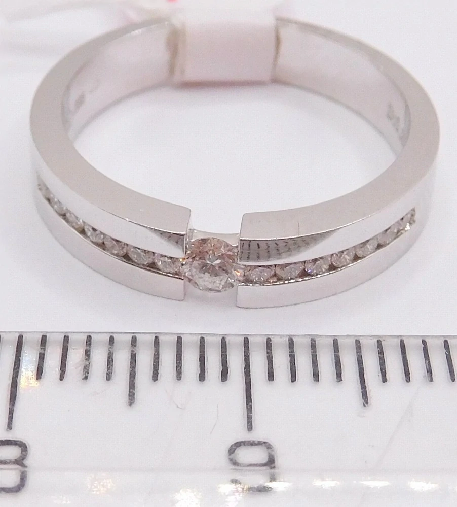 Klenoty Budín Zásnubní diamantový prsten z bílého zlata 585/4,24gr 1/0,10ct vel. 55 HKD62