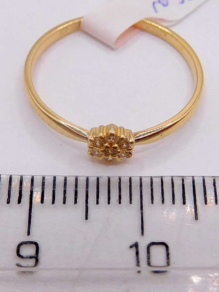 Klenoty Budín Dámský zlatý prsten se zirkony 585/1,06gr vel. 54 HK1301