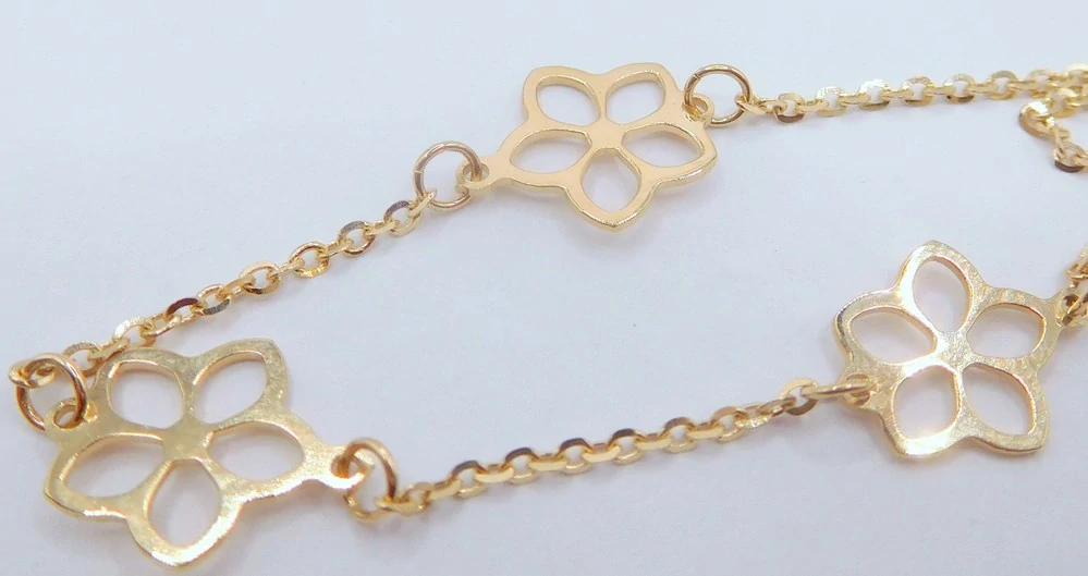Klenoty Budín Dámský zlatý náramek ze žlutého zlata 585/1,16gr 18cm HK7167