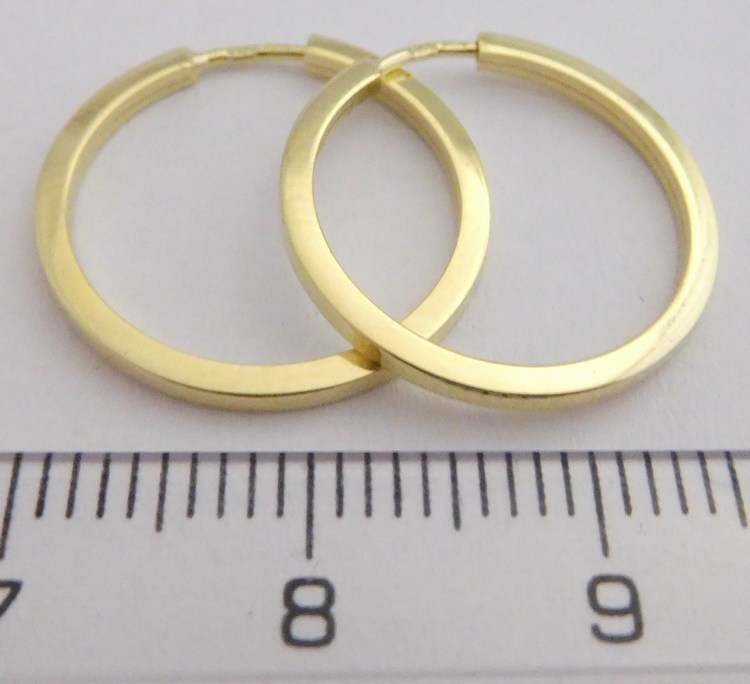Klenoty Budín Hladké zlaté kruhy (hranaté) o průměru 18mm 585/1,11gr 231040853