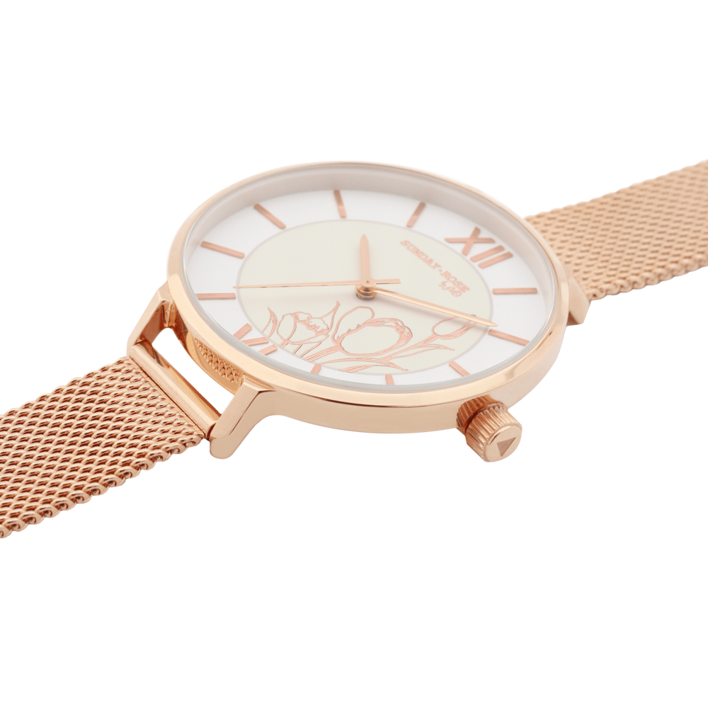 SUNDAY ROSE Dámské luxusní designové hodinky SUNDAY ROSE Fashion Tulip SUN-F07