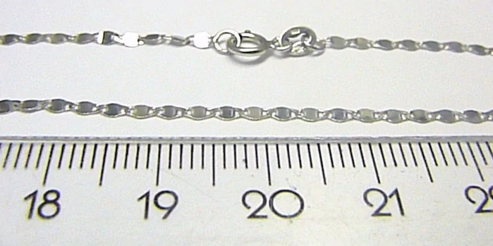 Klenoty Budín Dámský pevný zlatý náramek z bílého zlata 585/0,58gr 18cm H172