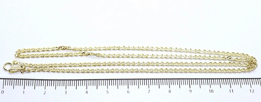 Klenoty Budín Dámský mohutný zlatý řetěz řetízek ze žlutého zlata ROMBO 50cm 585/4,30gr HK6281