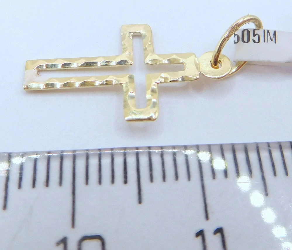 Klenoty Budín Zlatý přívěsek s gravírováním křížek 585/0,35gr 3221146