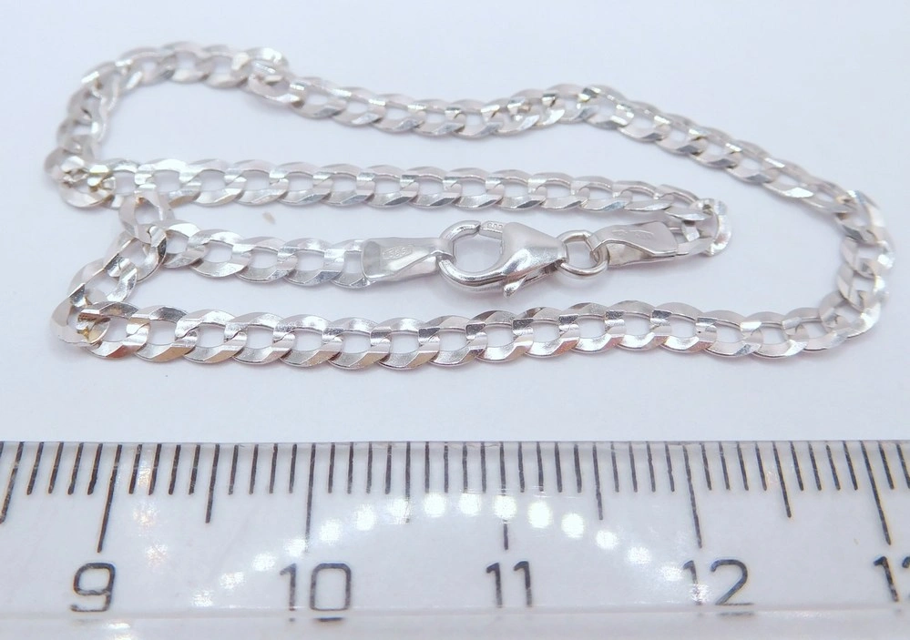 Klenoty Budín Pánský mohutný zlatý náramek z bílého zlata PANCER 585/2,73gr 21cm HK7160