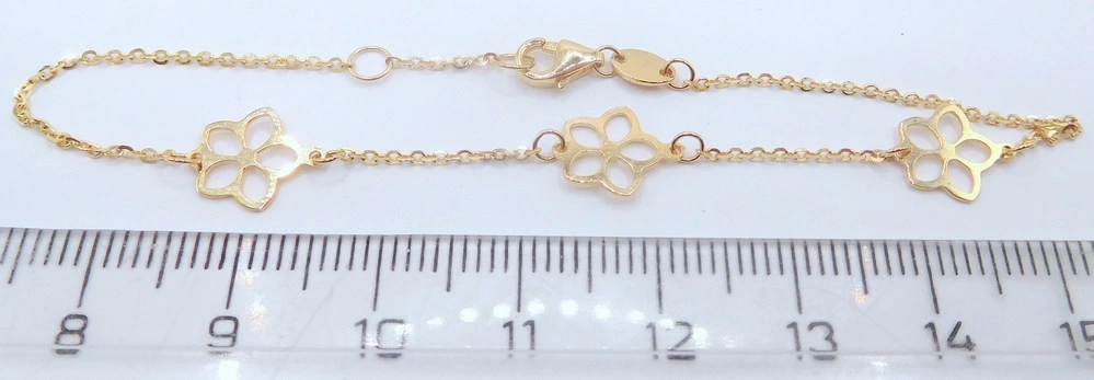 Klenoty Budín Dámský zlatý náramek ze žlutého zlata 585/1,16gr 18cm HK7167