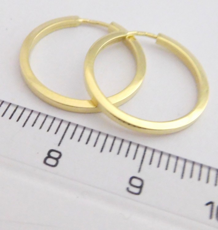 Klenoty Budín Hladké zlaté kruhy (hranaté) o průměru 18mm 585/1,11gr 231040853