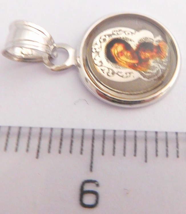 Klenoty Budín Zlatá madonka s Ježíškem přívěsek z bílého zlata s gravírováním 585/0,60gr H181