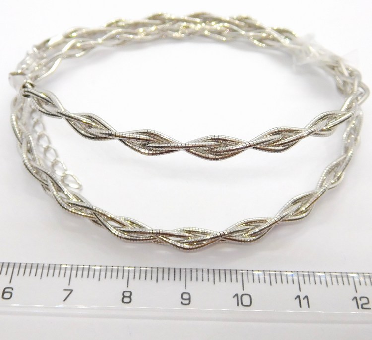 Klenoty Budín Stříbrný pletený náhrdelník (lesklý) 925/1000 42+5cm 031047900002