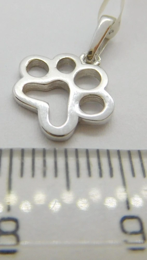 Klenoty Budín Hladký zlatý přívěsek z bílého zlata TLAPKA 585/0,72gr 6670741