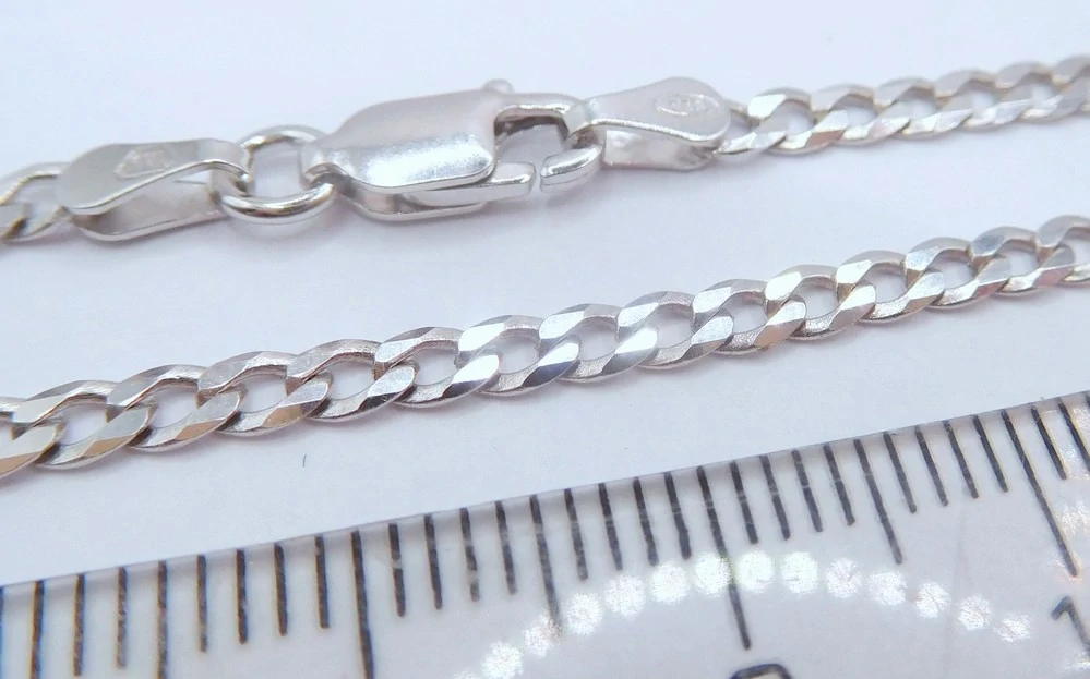 Klenoty Budín Dámský mohutný stříbrný náramek 18cm PANCER s karabinou ryz. 925/1000 030303400041