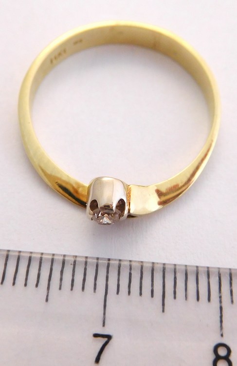 Klenoty Budín Zásnubní zlatý diamantový prsten s diamantem vel. 59 585/2,19gr 17-01 204 T283