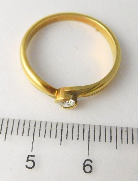 Klenoty Budín Zlatý zásnubní diamantový prsten s diamantem 0,154CT vel. 56 585/2,73gr J-14223-01