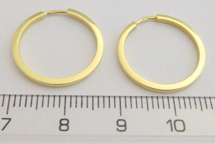 Klenoty Budín Hladké zlaté kruhy (hranaté) o průměru 18mm 585/1,11gr 231040853