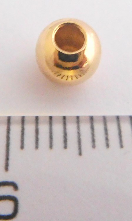 Klenoty Budín Zlatý přívěsek - růžová kulička provlékací (korálek) na zlatý řetízek 585/0,25gr PK1C