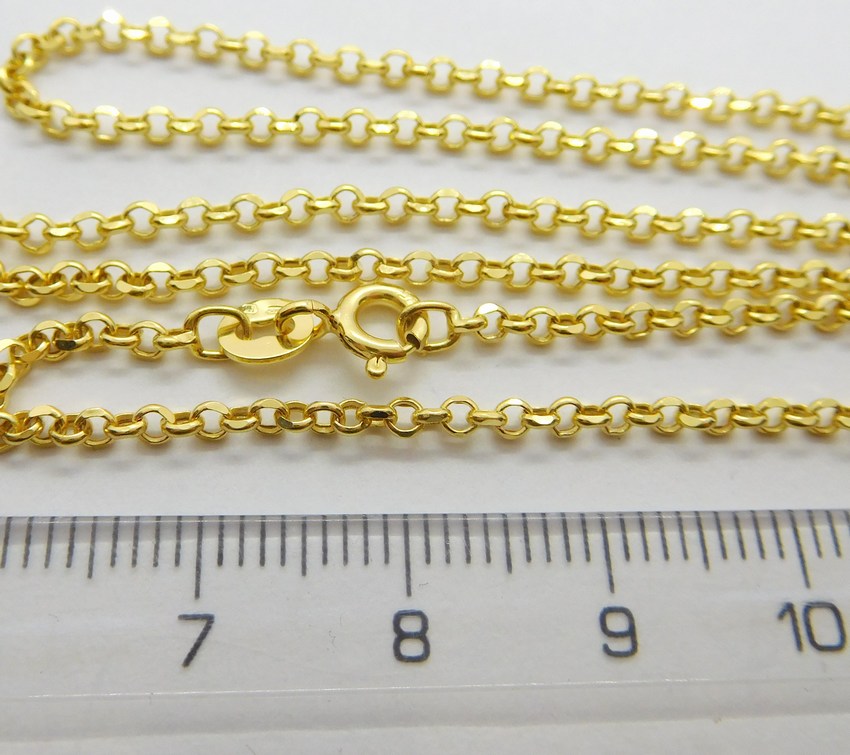 Klenoty Budín Pevný dámský přívěskový zlatý řetízek (očka) 585/2,37gr 45cm HK6002