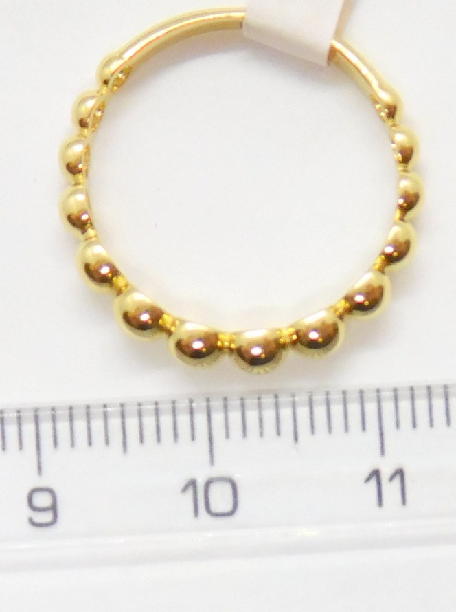 Klenoty Budín Dámský kuličkový zlatý prsten ze žlutého zlata 585/1,76gr vel. 55 HK1099