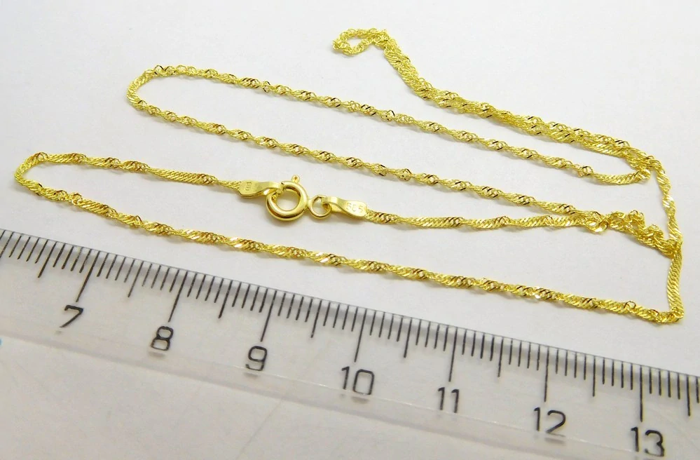 Klenoty Budín Dámský prodloužený zlatý řetízek TWIST 585/1,51gr 55cm 01507