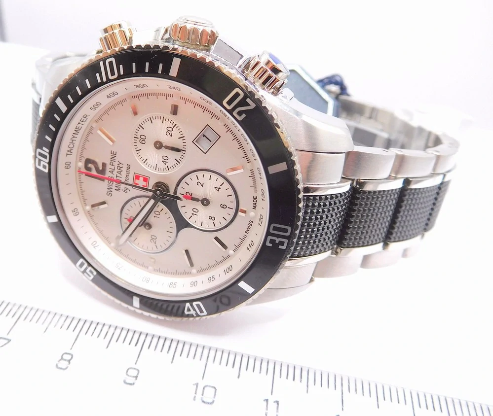 GROVANA Luxusní pánské švýcarské ocelové hodinky Swiss Millitary by Grovana 1615.9172
