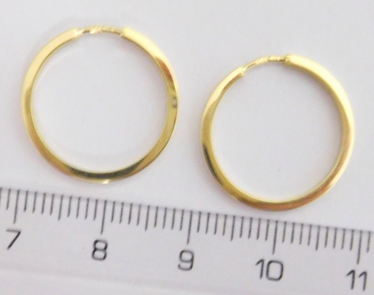 Klenoty Budín Hladké zlaté kruhy (hranaté) o průměru 18mm 585/1,11gr 231040853