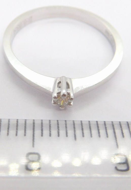 Klenoty Budín Zásnubní diamantový prsten z bílého zlata 585/1,25gr 1/0,05ct vel. 54 HKD58