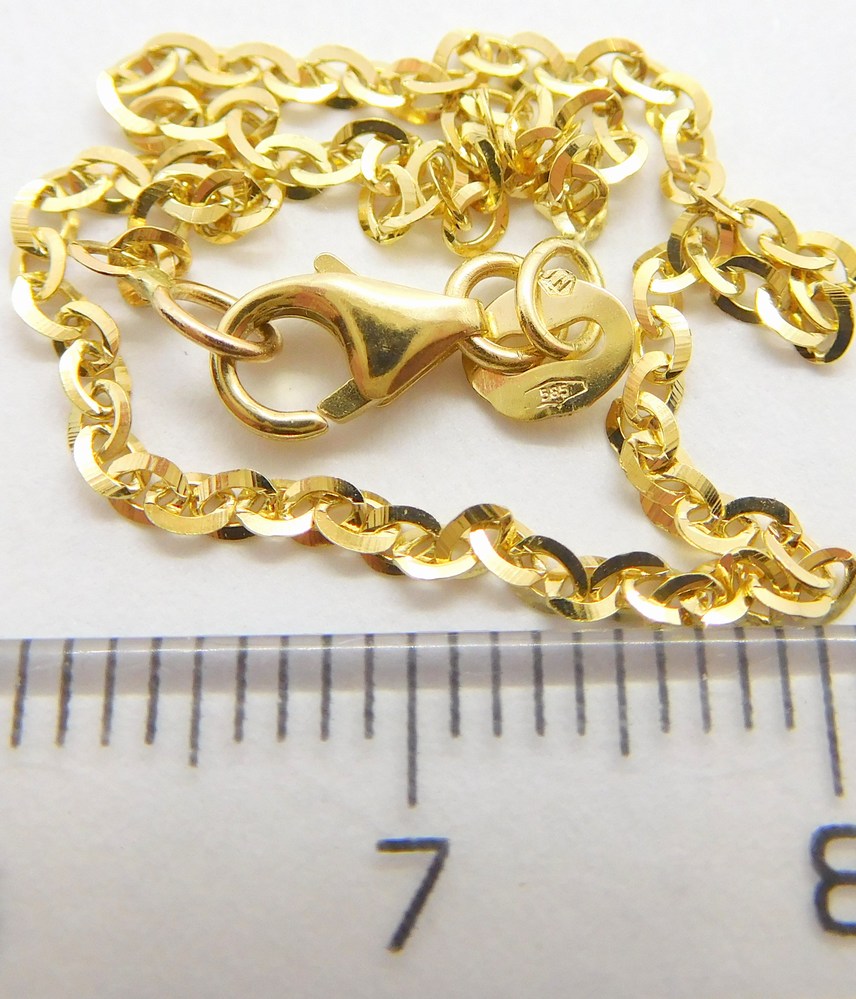 Klenoty Budín Dámský zlatý masivní náramek - valis šířka cca 4,5mm 585/3,63gr 21cm HK7117