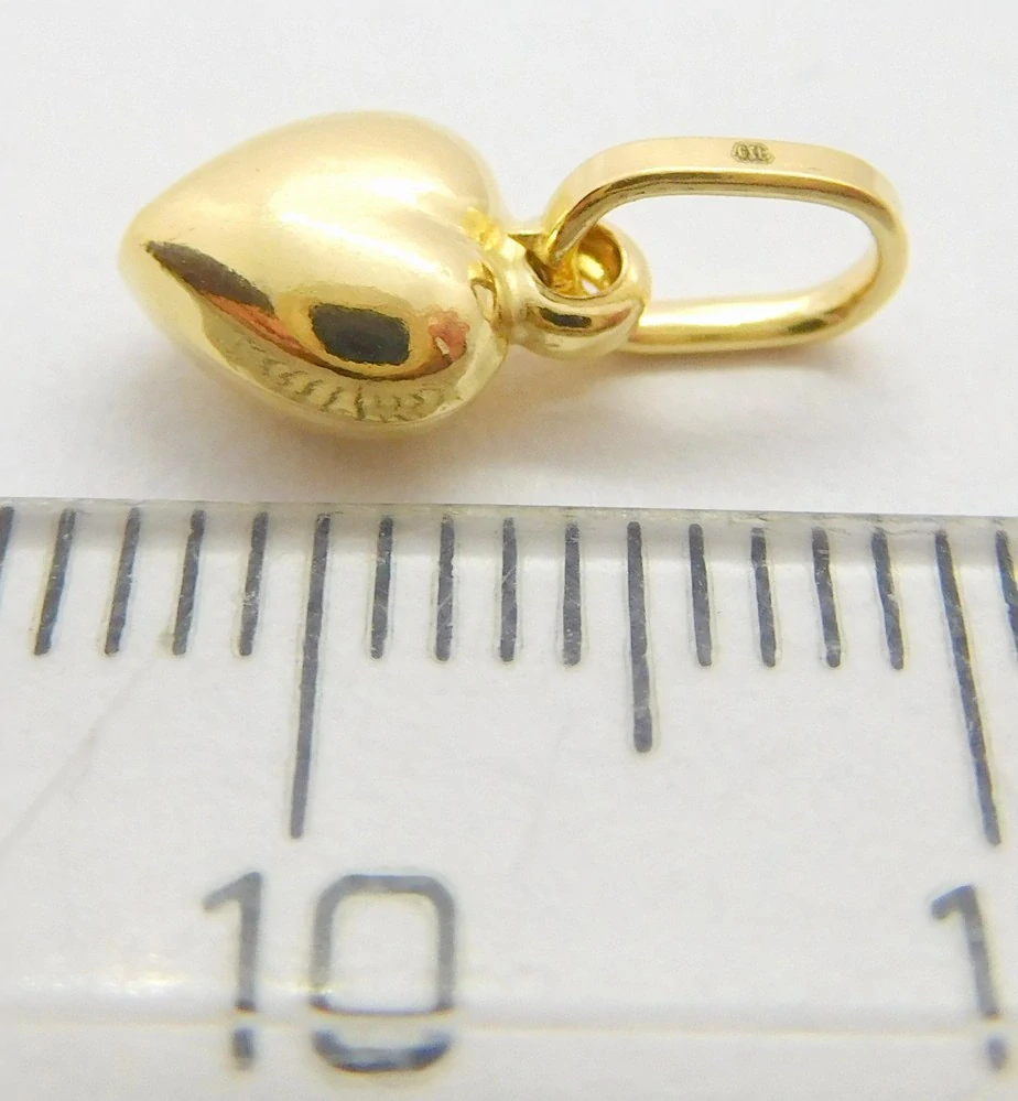 Klenoty Budín Dámský zlatý přívěsek hladké srdce 585/0,29gr H043