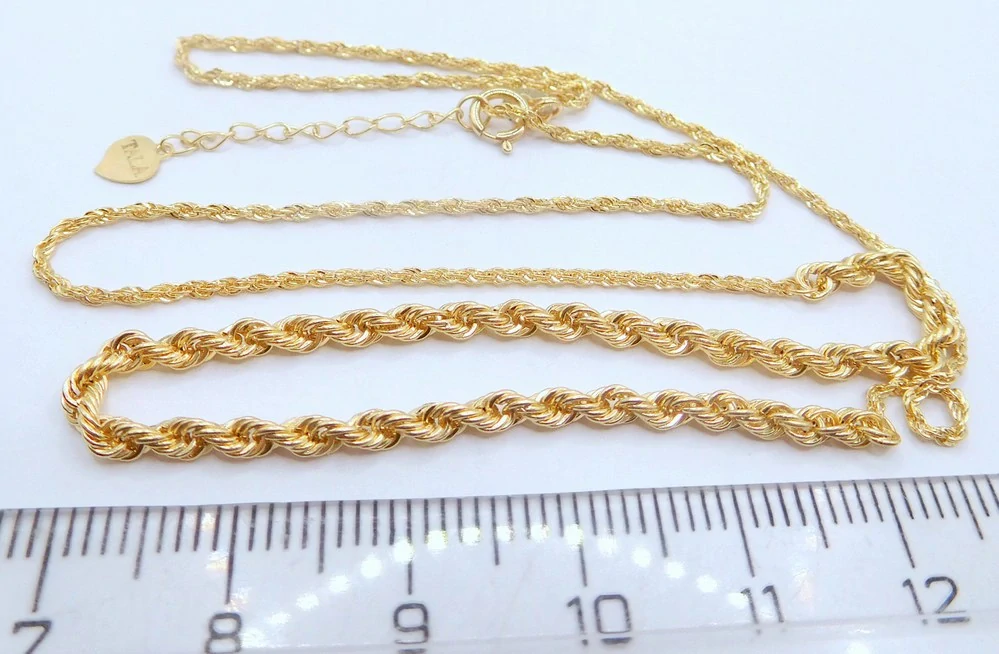 Klenoty Budín Dámský zlatý valisový řetízek TWIST + VALIS 585/1,54gr 45cm HK4105