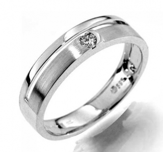 Prsten s diamantem , bílé zlato 386-1183 elegantní Gems Gabriela