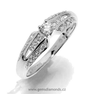 GEMS luxusní prsten s diamanty Skarlet, bílé zlato 386-1227
