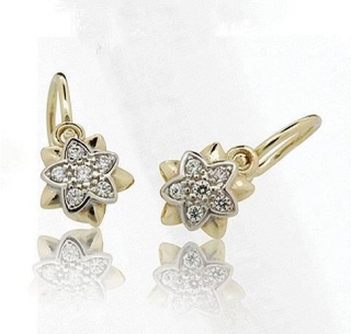 Luxusní Dětské náušnice s diamanty Zuzanka, 403-9035