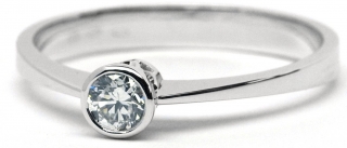 Klenoty Budín  Luxusní diamantový zásnubní prsten s diamantem - libovolná velikost J-28843-17