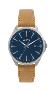 Stylové pánské hodinky LAVVU STAVANGER Blue / Top Grain Leather LWM0044 - POSLEDNÍ KUS Domažlice