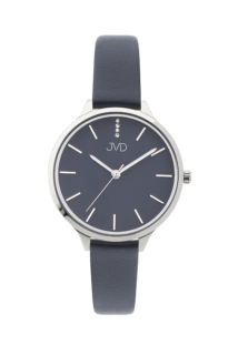 Dámské módní designové hodinky JVD JZ201.3 s řemínkem z pravé kůže