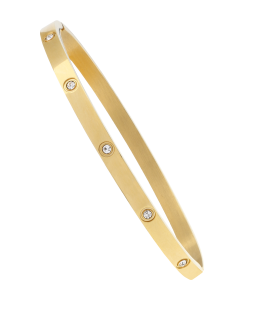 Dámský ocelový náramek Steel JGB1G o rozměrech 62X55 mm IP Gold