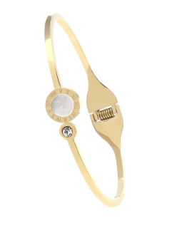 Dámský ocelový náramek Steel JGB3G o rozměrech 62X55mm IPGold s imitací slunečních hodin