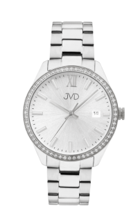 Dámské náramkové designové hodinky JVD JVD JG1011.1 se zirkony na okolo číselníku