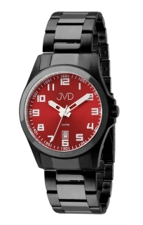 Černé vodotěsné náramkové pánské hodinky JVD steel J1041.23 - 10ATM