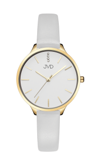 Dámské módní designové hodinky JVD JZ201.9 s řemínkem z pravé kůže