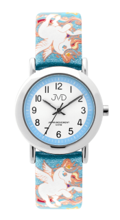 JVD Dětské modré náramkové hodinky JVD J7179.9 s jednorožcem