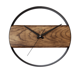 JVD Dřevěné designové tiché netikající kulaté hodiny JVD NS22007/78