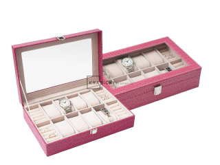 Klenoty Budín Luxusní růžová šperkovnice JKBOX SP-938/A5