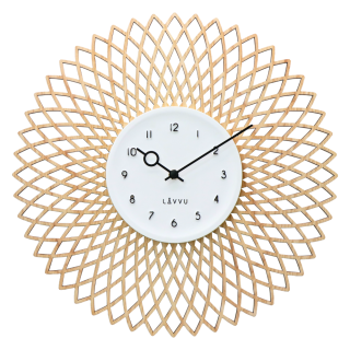 LAVVU Dřevěné designové hodiny s plynulým chodem CHIC ⌀38cm LCS4100