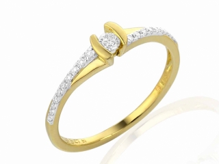 Klenoty Budín Diamantový prsten GEMS diamonds, žluté zlato posetý diamanty 3810840