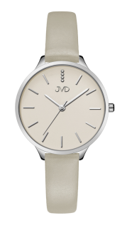 Dámské módní designové hodinky JVD JZ201.11 s řemínkem z pravé kůže