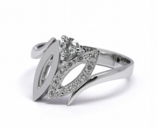 Luxusní mohutný diamantový zlatý prsten 585/3,19 gr J-21031-12